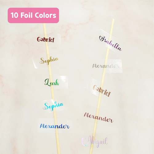 Clear Foil Labels, Custom Personalized Transparent Foiled Name Labels, Waterproof Stickers, Name Label Stickers for Kids, School, Daycare, Camp, Foil Stickers Wedding Invitation Card Seals Seal Stickers