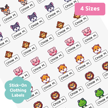 Load image into Gallery viewer, Custom Personalized Waterproof Name Label Sticker, Name Labels Name Stickers, Name Label Stickers for Kids School Daycare Camp, Stick On Labels, Iron On Labels, Shoe Labels, Shoe Stickers, Labels for Shoes, Stickers for Shoes, Clothing Labels, Clothing Stickers, Gift for Kids, Back to School
