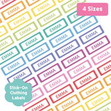 Load image into Gallery viewer, Custom Personalized Waterproof Name Label Sticker, Name Labels Name Stickers, Name Label Stickers for Kids School Daycare Camp, Stick On Labels, Iron On Labels, Shoe Labels, Shoe Stickers, Labels for Shoes, Stickers for Shoes, Clothing Labels, Clothing Stickers, Gift for Kids, Back to School
