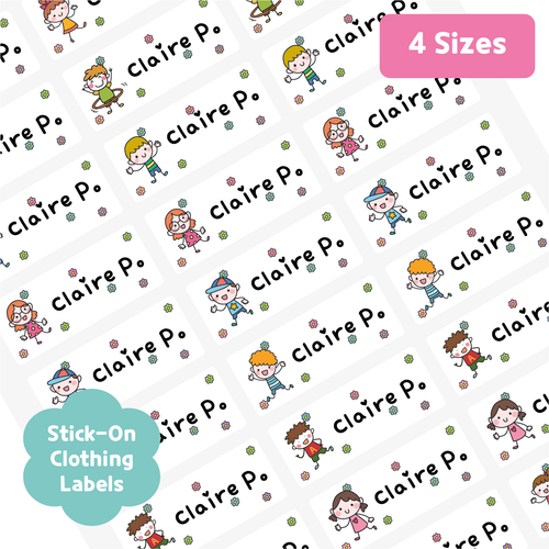 Custom Personalized Waterproof Name Label Sticker, Name Labels Name Stickers, Name Label Stickers for Kids School Daycare Camp, Stick On Labels, Iron On Labels, Shoe Labels, Shoe Stickers, Labels for Shoes, Stickers for Shoes, Clothing Labels, Clothing Stickers, Gift for Kids, Back to School