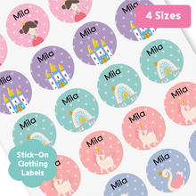 Load image into Gallery viewer, Custom Personalized Waterproof Name Label Sticker, Name Labels Name Stickers, Name Label Stickers for Kids School Daycare Camp, Stick On Labels, Iron On Labels, Shoe Labels, Shoe Stickers, Labels for Shoes, Stickers for Shoes, Clothing Labels, Clothing Stickers, Gift for Kids, Back to School
