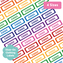 Load image into Gallery viewer, Custom Personalized Waterproof Name Label Sticker, Name Labels Name Stickers, Name Label Stickers for Kids School Daycare Camp, Stick On Labels, Iron On Labels, Shoe Labels, Shoe Stickers, Labels for Shoes, Stickers for Shoes, Clothing Labels, Clothing Stickers, Gift for Kids, Back to School
