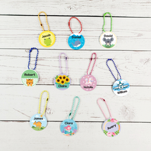 Load image into Gallery viewer, Custom Personalized Name Tag, Card Tag, Bag Tag, Luggage Tag, Backpack Tag, Lunch Bag Tag, Gloves Tag, Zipper Tag, Name Keychain, for Kids School, Daycare, Camp, Kids Gift
