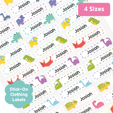 Load image into Gallery viewer, Custom Personalized Waterproof Name Label Sticker, Name Labels Name Stickers, Name Label Stickers for Kids School Daycare Camp, Stick On Labels, Iron On Labels, Shoe Labels, Shoe Stickers, Labels for Shoes, Stickers for Shoes, Clothing Labels, Clothing Stickers, Gift for Kids, Back to School
