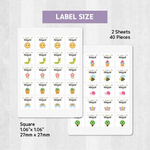 Load image into Gallery viewer, Stick-On Clothing Name Label Stickers - Nature
