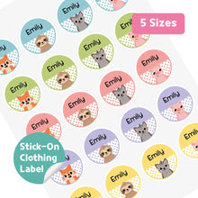 Load image into Gallery viewer, Stick-On Clothing Name Label Stickers - Animal with Polka dots
