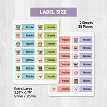 Load image into Gallery viewer, Custom Personalized Waterproof Name Label Sticker, Name Labels Name Stickers, Name Label Stickers for Kids School Daycare Camp, Stick On Labels, Iron On Labels, Shoe Labels, Shoe Stickers, Labels for Shoes, Stickers for Shoes, Clothing Labels, Clothing Stickers, Gift for Kids, Back to School
