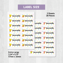 Load image into Gallery viewer, Custom Personalized Waterproof Name Label Sticker, Name Labels Name Stickers, Name Label Stickers for Kids School Daycare Camp, Stick On Labels, Iron On Labels, Shoe Labels, Shoe Stickers, Labels for Shoes, Stickers for Shoes, Clothing Labels, Clothing Stickers, Gift for Kids, Back to School
