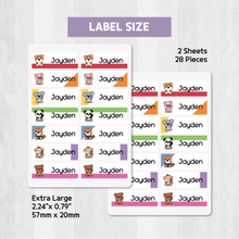 Load image into Gallery viewer, Custom Personalized Waterproof Name Label Sticker, Name Labels Name Stickers, Name Label Stickers for Kids School Daycare Camp, Stick On Labels, Iron On Labels, Shoe Labels, Shoe Stickers, Labels for Shoes, Stickers for Shoes, Clothing Labels, Clothing Stickers, Gift for Kids, Back to School
