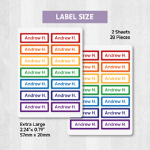 Load image into Gallery viewer, Custom Personalized Waterproof Name Label Sticker, Name Labels Name Stickers, Name Label Stickers for Kids School Daycare Camp, Stick On Labels, Iron On Labels, Shoe Labels, Shoe Stickers, Labels for Shoes, Stickers for Shoes, Clothing Labels, Clothing Stickers, Gift for Kids, Back to School
