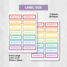 Load image into Gallery viewer, Custom Personalized Waterproof Name Label Sticker, Name Labels Name Stickers, Name Label Stickers for Kids School Daycare Camp, Stick On Labels, Iron On Labels, Shoe Labels, Shoe Stickers, Labels for Shoes, Stickers for Shoes, Clothing Labels, Clothing Stickers, Gift for Kids, Back to School
