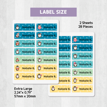 Load image into Gallery viewer, Custom Personalized Waterproof Name Label Sticker, Name Labels Name Stickers, Name Label Stickers for Kids School Daycare Camp, Stick On Labels, Iron On Labels, Shoe Labels, Shoe Stickers, Labels for Shoes, Stickers for Shoes, Clothing Labels, Clothing Stickers, Gift for Kids, Back to School
