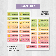 Load image into Gallery viewer, Custom Personalized Waterproof Name Label Sticker, Name Labels Name Stickers, Name Label Stickers for Kids School Daycare Camp, Stick On Labels, Iron On Labels, Shoe Labels, Shoe Stickers, Labels for Shoes, Stickers for Shoes, Clothing Labels, Clothing Stickers, Gift for Kids, Back to School
