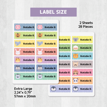 Load image into Gallery viewer, Custom Personalized Waterproof Name Label Sticker, Name Labels Name Stickers, Name Label Stickers for Kids School Daycare Camp, Stick On Labels, Iron On Labels, Shoe Labels, Shoe Stickers, Labels for Shoes, Stickers for Shoes, Clothing Labels, Clothing Stickers, Gift for Kids, Back to School
