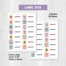 Load image into Gallery viewer, Custom Personalized Waterproof Name Label Sticker, Name Labels Name Stickers, Name Label Stickers for Kids School Daycare Camp, Stick On Labels, Iron On Labels, Shoe Labels, Shoe Stickers, Labels for Shoes, Stickers for Shoes, Clothing Labels, Clothing Stickers, Gift for Kids, Back to School
