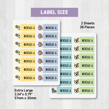 Load image into Gallery viewer, Custom Personalized Waterproof Name Label Sticker, Name Labels Name Stickers, Name Label Stickers for Kids School Daycare Camp, Stick On Labels, Iron On Labels, Shoe Labels, Shoe Stickers, Labels for Shoes, Stickers for Shoes, Clothing Labels, Clothing Stickers, Gift for Kids, Back to School

