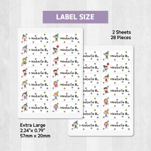 Load image into Gallery viewer, Custom Personalized Waterproof Name Label Sticker, Name Labels Name Stickers, Name Label Stickers for Kids School Daycare Camp, Stick On Labels, Iron On Labels, Shoe Labels, Shoe Stickers, Labels for Shoes, Stickers for Shoes, Clothing Labels, Clothing Stickers, Gift for Kids, Back to School
