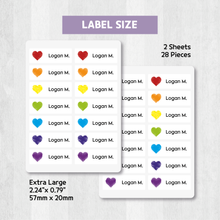 Load image into Gallery viewer, Custom Personalized Waterproof Name Label Sticker, Name Labels Name Stickers, Name Label Stickers for Kids School Daycare Camp, Stick On Labels, Iron On Labels, Shoe Labels, Shoe Stickers, Labels for Shoes, Stickers for Shoes, Clothing Labels, Clothing Stickers, Gift for Kids, Back to School
