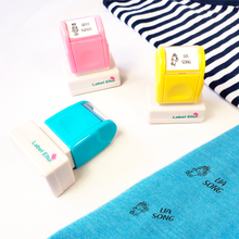 Load image into Gallery viewer, Custom Personalized Clothing Stamp, Kids Stamp, Name Stamp, Clothes Stamp, Fabric Stamp, Textile Stamp, School Stamps, Daycare Stamp, Camp Stamp, Self-Inking Stamp, Gift for Kids, Back to School
