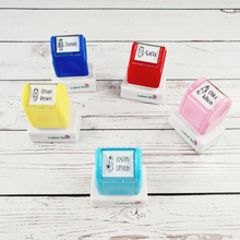 Load image into Gallery viewer, Custom Stamp, Personalized Stamp, Kids Stamp, Name Stamp, School Stamps, Daycare Stamp, Camp Stamp, Gift for Kids, Back to School, Royalty Customer Card Stamp, Coupon Card Stamp,

