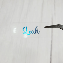 Load image into Gallery viewer, Clear Foil Labels, Custom Personalized Transparent Foiled Name Labels, Waterproof Stickers, Name Label Stickers for Kids, School, Daycare, Camp, Foil Stickers Wedding Invitation Card Seals Seal Stickers
