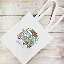 Load image into Gallery viewer, Cotton Canvas Pouch Bag Custom Personalized Tote Bag, Zippered Bag, Shoulder Bag, Handbag, Shopper Bag, Pouch Bag, Lunch Bag, Snack Bag, Sack, Clothing Bag, Shoes Bag for Kids, School, Daycare, Camp
