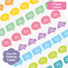 Load image into Gallery viewer, Custom Personalized Waterproof Name Label Sticker, Name Labels Name Stickers, Name Label Stickers for Kids School Daycare Camp, Stick On Labels, Iron On Labels, Shoe Labels, Shoe Stickers, Labels for Shoes, Stickers for Shoes, Clothing Labels, Clothing Stickers, Gift for Kids, Back to School

