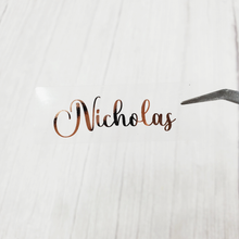 Load image into Gallery viewer, Clear Foil Labels, Custom Personalized Transparent Foiled Name Labels, Waterproof Stickers, Name Label Stickers for Kids, School, Daycare, Camp, Foil Stickers Wedding Invitation Card Seals Seal Stickers
