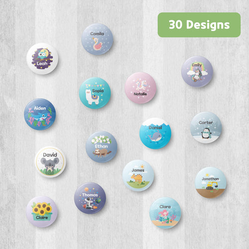 custom name button, custom name badge, personalized name button, personalized name badge, pin-back, button badge, pin-back badge, name label, name tag, school badge, kids badge, daycare badge, camp badge, school button, camp button, daycare button, kids button, kids gift, birthday gift, friends gift, bag badge, name tag, tag badge, tag button, button tag, makeup mirror, cosmetic mirror, hand mirror, portable mirror