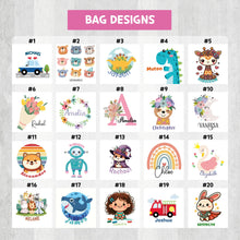 Load image into Gallery viewer, custom bag, personalized bag, cotton bag, canvas bag, cotton pouch, pouch bag, cotton canvas pouch bag, zipper bag, zippered bag, shoulder bag, shopper bag, handbag, tote bag, diaper bag, eco bag, snack bag, lunch bag, shoe bag, clothes bag, cosmetic bag, toiletry bag, custom cosmetic bag, personalized cosmetic bag, canvas drawstring bag, drawstring pouch, backpack, kids, school, kinder, daycare, camp
