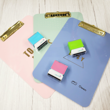 Load image into Gallery viewer, Custom Stamp, Personalized Stamp, Kids Stamp, Name Stamp, School Stamps, Daycare Stamp, Camp Stamp, Gift for Kids, Back to School, Royalty Customer Card Stamp, Coupon Card Stamp,
