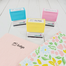 Load image into Gallery viewer, Custom Personalized Clothing Stamp, Kids Stamp, Name Stamp, Clothes Stamp, Fabric Stamp, Textile Stamp, School Stamps, Daycare Stamp, Camp Stamp, Self-Inking Stamp, Gift for Kids, Back to School
