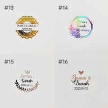 Load image into Gallery viewer, Clear Foil Labels, Custom Personalized Transparent Foiled Name Labels, Waterproof Stickers, Name Label Stickers for Kids, School, Daycare, Camp, Foil Stickers Wedding Invitation Card Seals Seal Stickers
