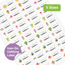 Load image into Gallery viewer, Iron-On Clothing Name Label Stickers - Nature
