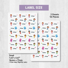 Load image into Gallery viewer, Stick-On Clothing Name Label Stickers - Mermaid
