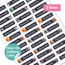 Load image into Gallery viewer, Stick-On Clothing Name Label Stickers - Space
