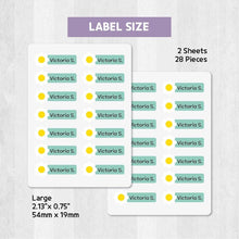 Load image into Gallery viewer, Standard Waterproof Name Label Stickers - White Daisy
