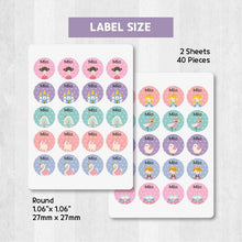 Load image into Gallery viewer, Iron-On Clothing Name Label Stickers - Fairy Tale
