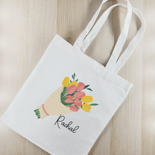 Load image into Gallery viewer, Cotton Canvas Pouch Bag Custom Personalized Tote Bag, Zippered Bag, Shoulder Bag, Handbag, Shopper Bag, Pouch Bag, Lunch Bag, Snack Bag, Sack, Clothing Bag, Shoes Bag for Kids, School, Daycare, Camp
