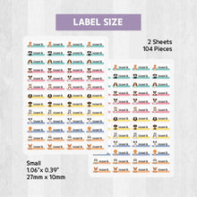 Load image into Gallery viewer, Stick-On Clothing Name Label Stickers - Puppy with Color
