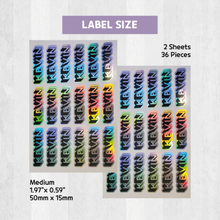 Load image into Gallery viewer, Holographic Metallic Gold Silver Name Labels Name Stickers, Custom Personalized Label Sticker, Name Label, Name Sticker, Waterproof Stickers Waterproof Labels, for Kids, School, Daycare, Camp, 
