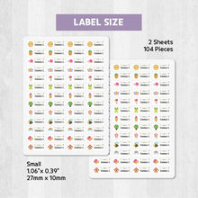 Load image into Gallery viewer, Stick-On Clothing Name Label Stickers - Nature
