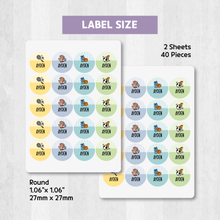 Load image into Gallery viewer, Custom Personalized Waterproof Name Label Sticker, Name Labels Name Stickers, Name Label Stickers for Kids School Daycare Camp, Stick On Labels, Iron On Labels, Shoe Labels, Shoe Stickers, Labels for Shoes, Stickers for Shoes, Clothing Labels, Clothing Stickers, Gift for Kids, Back to School
