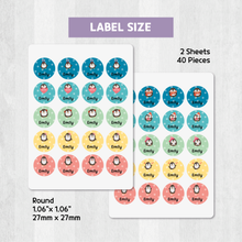 Load image into Gallery viewer, Custom Personalized Waterproof Name Label Sticker, Name Labels Name Stickers, Name Label Stickers for Kids School Daycare Camp, Stick On Labels, Iron On Labels, Shoe Labels, Shoe Stickers, Labels for Shoes, Stickers for Shoes, Clothing Labels, Clothing Stickers, Gift for Kids, Back to School
