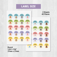 Load image into Gallery viewer, Custom Personalized Waterproof Name Label Sticker, Name Labels Name Stickers, Name Label Stickers for Kids School Daycare Camp, Stick On Labels, Iron On Labels, Shoe Labels, Shoe Stickers, Labels for Shoes, Stickers for Shoes, Clothing Labels, Clothing Stickers, Gift for Kids, Back to School
