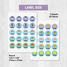 Load image into Gallery viewer, Custom Personalized Waterproof Name Label Sticker, Name Labels Name Stickers, Name Label Stickers for Kids School Daycare Camp, Stick On Labels, Iron On Labels, Shoe Labels, Shoe Stickers, Labels for Shoes, Stickers for Shoes, Clothing Labels, Clothing Stickers, Gift for Kids, Back to School
