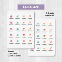 Load image into Gallery viewer, Custom Personalized Waterproof Name Label Sticker, Name Labels Name Stickers, Name Label Stickers for Kids School Daycare Camp, Stick On Labels, Iron On Labels, Shoe Labels, Shoe Stickers, Labels for Shoes, Stickers for Shoes, Clothing Labels, Clothing Stickers, Gift for Kids, Back to School
