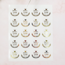 Load image into Gallery viewer, Clear Foil Labels, Custom Personalized Transparent Foiled Name Labels, Waterproof Stickers, Name Label Stickers for Kids, School, Daycare, Camp, Foil Stickers Wedding Invitation Card Seals Seal Stickers
