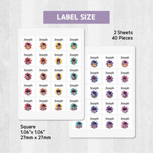 Load image into Gallery viewer, Iron-On Clothing Name Label Stickers - Astronaut
