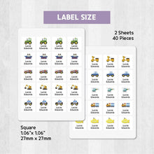 Load image into Gallery viewer, Standard Waterproof Name Label Stickers - Vehicle Banner
